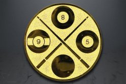 Emblém billiard, zlato EM55