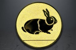 Emblém králík, zlato EM50