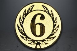 Emblém "šestka", zlato EM171