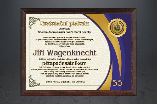 Plaketa hasiči PP6085