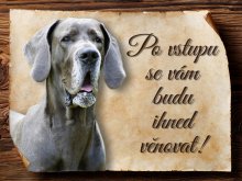 Cedulka Německá doga II - Po vstupu ...