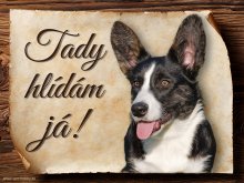 Cedulka Welsh Corgi Cardigan- Tady hlídám já