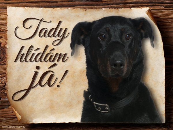 Cedulka Beauceron II - Tady hlídám já