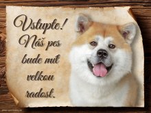 Cedulka Akita Inu - Vstupte