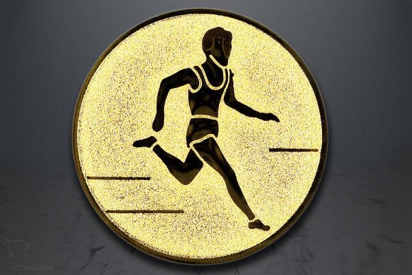 Emblém běžec - sprinter, zlato EM25