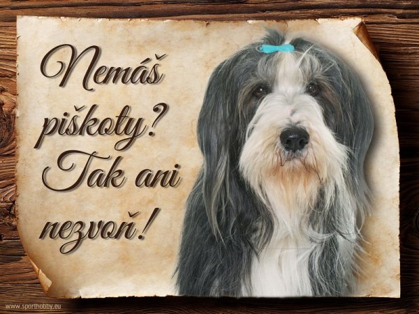 Cedulka Bearded kolie I - Piškoty