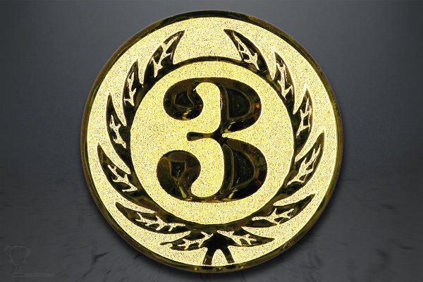 Emblém "trojka", zlato EM107