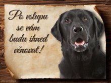 Cedulka Labrador retrívr - Po vstupu ...