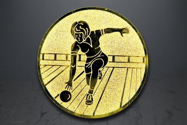 Emblém bowlingářka, zlato EM156