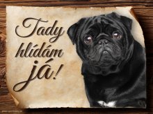 Cedulka Mops II - Tady hlídám já!