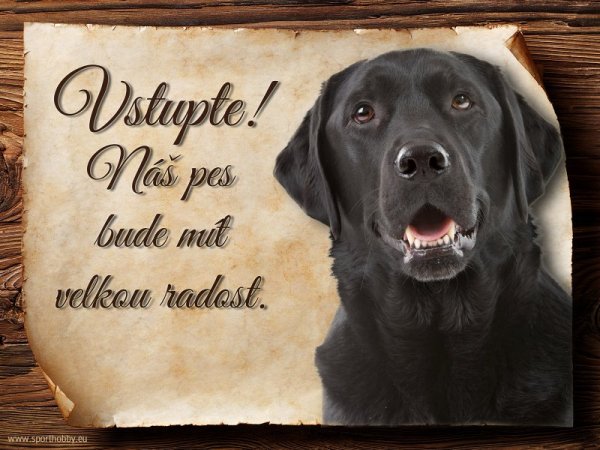 Cedulka Labrador retrívr - Vstupte