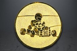 Emblém motokáry, zlato EM119