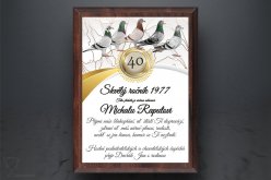 Plaketa poštovní holubi PP32