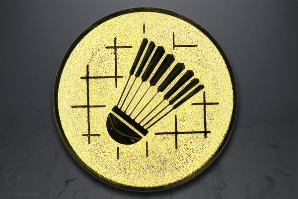 Emblém badminton, zlato EM34