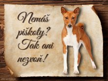 Cedulka Basenji - Piškoty