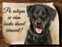 Cedulka Beauceron - Po vstupu ...