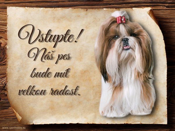 Cedulka Shih-tzu - Vstupte