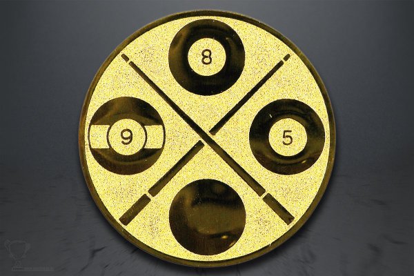 Emblém billiard, zlato EM55