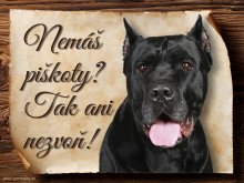 Cedulka Cane corso - Piškoty