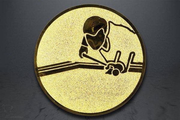 Emblém kulečník, zlato EM53