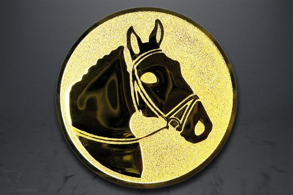 Emblém hlava koně, zlato EM67