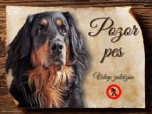 Cedulka Hovawart III - Pozor pes zákaz