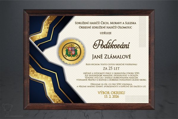 Plaketa hasiči PP6089