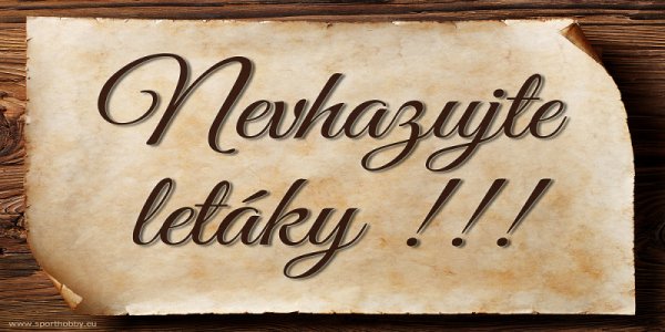 Cedulka "Nevhazujte letáky"