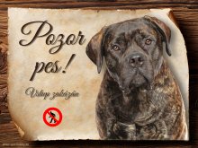 Cedulka Boerboel - Pozor pes zákaz