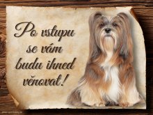 Cedulka Lhasa Apso - Po vstupu ...