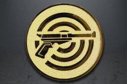 Emblém pistole, zlato EM89