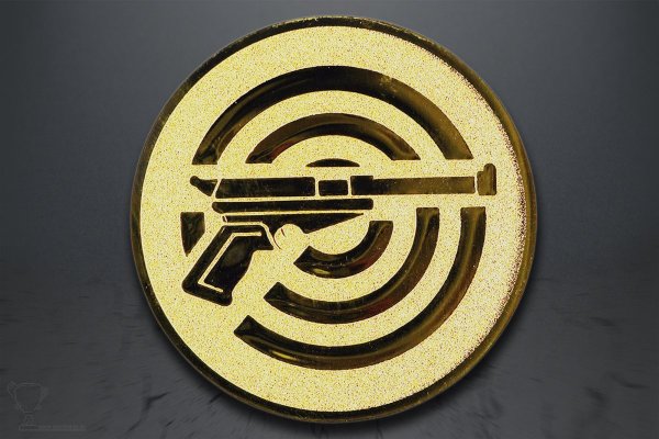 Emblém pistole, zlato EM89