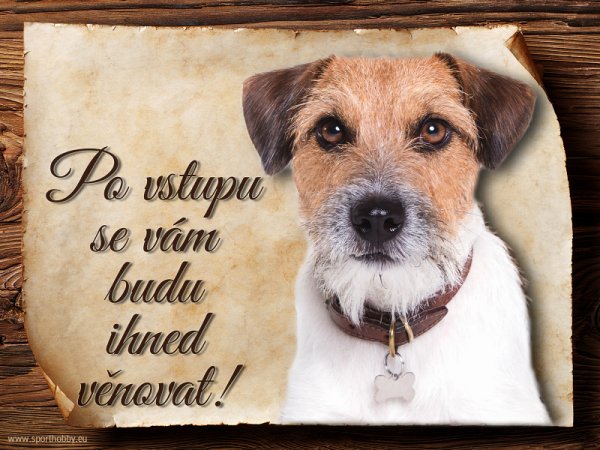 Cedulka Jack Russel Terier - Po vstupu ...