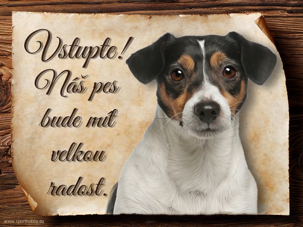 Cedulka Jack Russel Terier - Vstupte