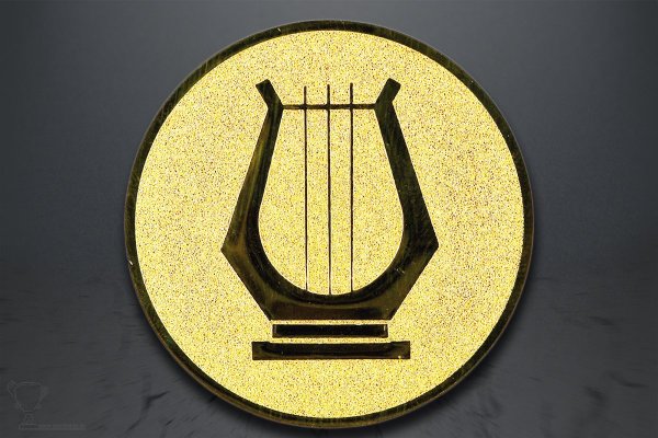 Emblém lyra, zlato EM 49