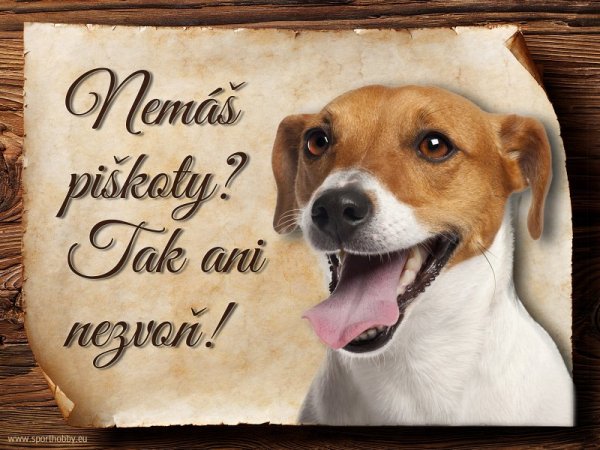 Cedulka Jack Russell teriér - Piškoty