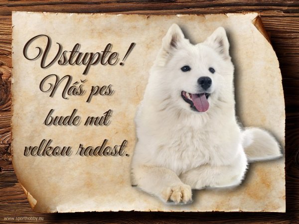 Cedulka Samojed - Vstupte