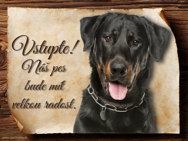 Cedulka Beauceron - Vstupte