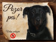 Cedulka Beauceron II - Pozor pes zákaz