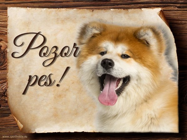 Tabulka Akita Inu - Pozor pes