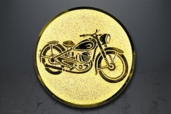Emblém motocykl veterán, zlato EM154