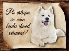 Cedulka Samojed - Po vstupu ...