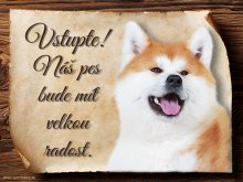 Cedulka Akita Inu - Vstupte