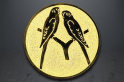 Emblém papoušek, zlato EM103