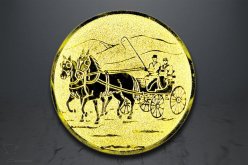 Emblém vozataj koně, zlato EM152
