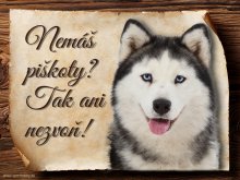 Cedulka Husky - Piškoty