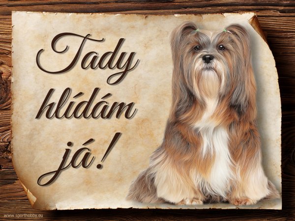 Cedulka Lhasa Apso - Tady hlídám já!