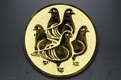 Emblém 5 holubů, zlato EM177