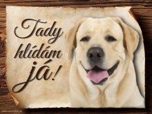 Cedulka Labrador retrívr - Tady hlídám já!