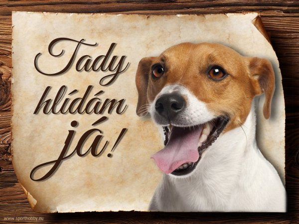 Cedulka Jack Russell teriér - Tady hlídám já